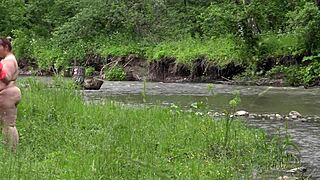 Big Ass Milfs Lesbian Fun Outdoors With Voyeur Watching Behind Scenes!