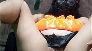 Beautiful Latina stepmom with big tits rides cowgirl and deepthroats in homemade video for stepson.