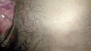 pretty girl orgasms from tight shaved pussy creampie