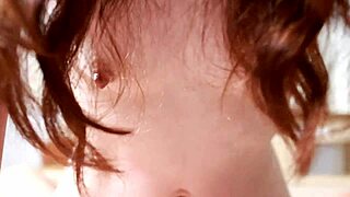 Amateur shaved housewife gets creampie in pov fuck