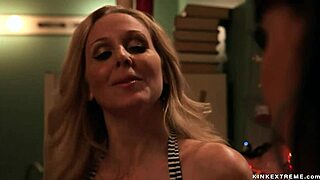 Busty Lesbian MILF Endures Intense DP Domination