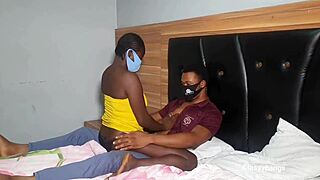 hooked up with ebony girl during lockdown for monster cock sex