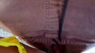 Wow, Brunette Having Sex on the Beach with Perverted Old Man Licking!