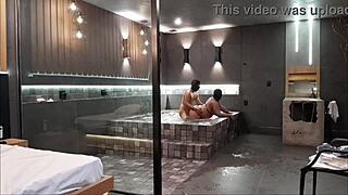 Luxury motel surprise: bbw friend loves it and reveals her big pussy for anal fun.