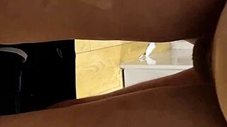 hubby and wife get frisky with blowjob and sex in the kitchen