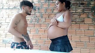 Sexy Brunette Pregnant Babe With Big Tits And Asshole Uncensored