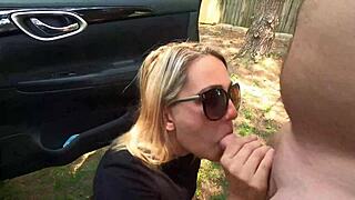 Slutty Hotwife Goes Dogging In Her Car And Meets A Stranger