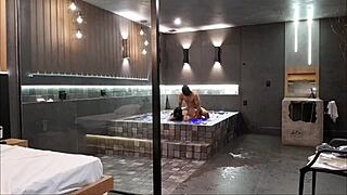 Luxury motel surprise: bbw friend loves it and reveals her big pussy for anal fun.