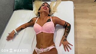 blonde woman from argentina. receives a massive surprise