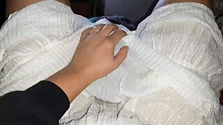 Shy girlfriend skillfully handles pussy with muff diving and cum in skirt.