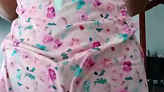 Beautiful Curvy Latina Model In Sexy Pink Pajamas Innocent Colleague