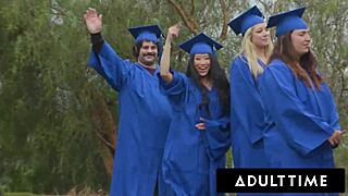 adult time - pov sneaky public fuck ends in first 3-way for innocent alona bloom and lily starfire