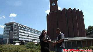 dicksucking amsterdam hooker pleases tourist with natural tits hairless fetish shaved european fingering cock puffy