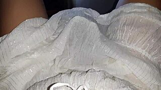 Shy girlfriend skillfully handles pussy with muff diving and cum in skirt.