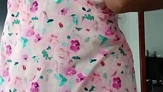 Beautiful Curvy Latina Model In Sexy Pink Pajamas Innocent Colleague