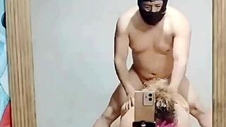 Fucking my hot wife doggystyle in front of the mirror