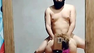 Fucking my hot wife doggystyle in front of the mirror