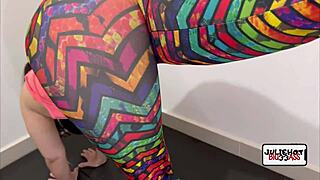 Latina brunette student with big ass gets fucked in the gym wearing thong.