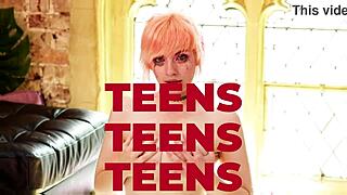 victoria greene sucks cock and gets her uniform drenched in cum at the milking table 😍