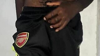 I filmed a Kenyan man with a big dick masturbating on camera