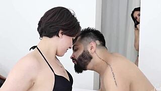 my older stepsister was watching me fuck my boyfriend, so we invited her to join and get her ass fucked