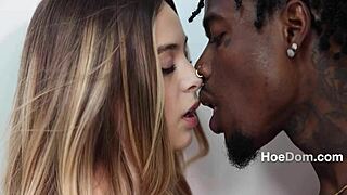 Can you believe the size of her elbow compared to that massive interracial cock with this cute petite 18+ beauty?