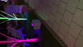 Night Pool Goddess Half-Beauty Drowned In Intense Piston