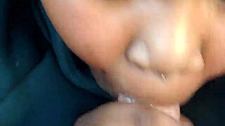 Real 18 Yr Old African Engaged Slut Swallows My Nut In Her Driveway While Fiance Is Inside