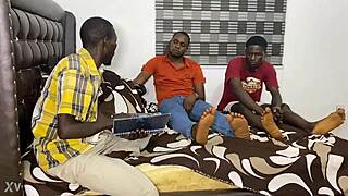 My lesson teacher and classmates run a train on me and fuck me raw