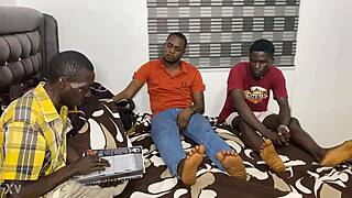 My lesson teacher and classmates run a train on me and fuck me raw