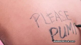 Asian Roomies Super Sloppy Blowjob For Cam Show