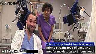 Jackie banes gives patient hitachi orgasm