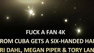 Lucky fan reams tory lane and megan in horny threesome?