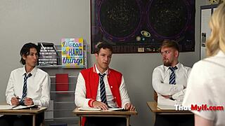 teacher makes sex education a practical subject thatmylf, with blowbang and gangbang