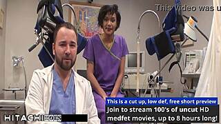 Jackie banes gives patient hitachi orgasm