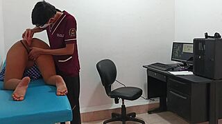 Perverted Doctor Fucks Pussy Of Horny 18 Year Old Teen 18+Ager With Kinky Fetish Legs