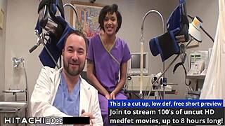 Jackie banes gives patient hitachi orgasm