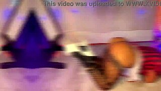 The sexy school girl strips her lingerie and rips her clothes.