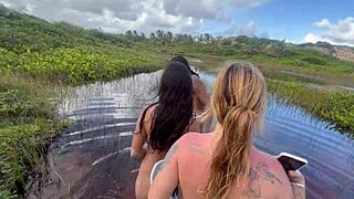 Latina pornstar gives blowjob face fucking and doggystyle in leaked video