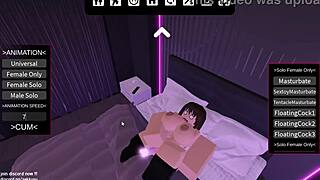 Ayumu kasuga masturbates and gets fucked by floating cocks in roblox