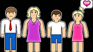 Wow, step sisters riding in rooftop cowgirl under blue sky!