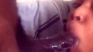 big black cock gets sucked by young mommy in suggestive scene