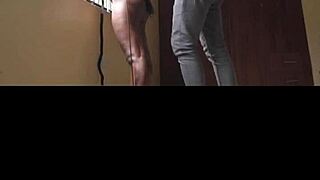 Dramatic Indoor Scene Features Woman in Black Tights Blindfolded and Moaning on July 16, 2024