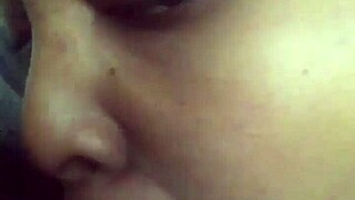 big black cock gets sucked by young mommy in suggestive scene