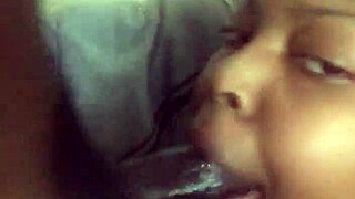 big black cock gets sucked by young mommy in suggestive scene