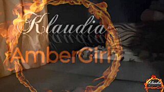 Klaudia Ambergirl enjoys a full mouth after her solo relaxation.