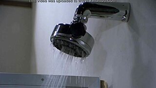 What A Panic! Sexy Blonde Girl Teases In Steamy Shower With Hairy Boobs!