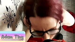 Slut Sucks Santa's Dick for Real Gift