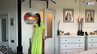 Stepmom Sucks Her Stepson's Cock and Gets Cum on His Face in Nature