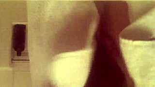 Bold solo masturbation in bathroom with wet hairy pussy and big clit.